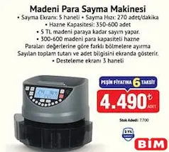MADENİ PARA SAYMA MAKİNESİ